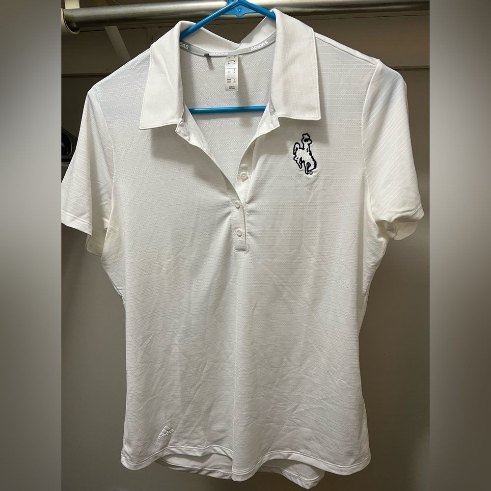 University of Wyoming women’s white polo